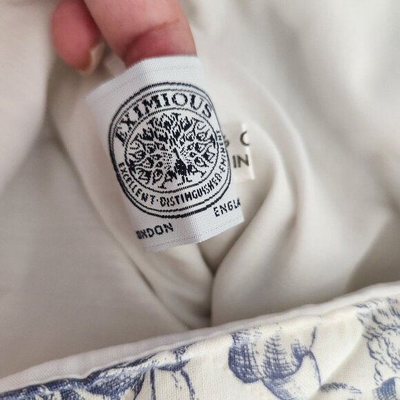 Vtg Eximious London Excellent Distinguished Emine Blue Toile Case‎ Makeup Pouch - Picture 5 of 16